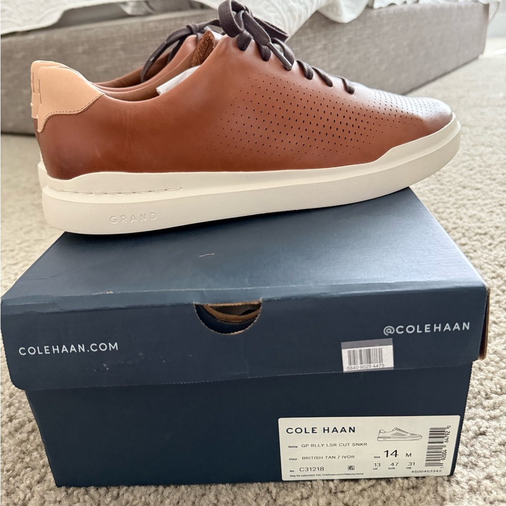Cole Haan Brown and White Sneakers size 14